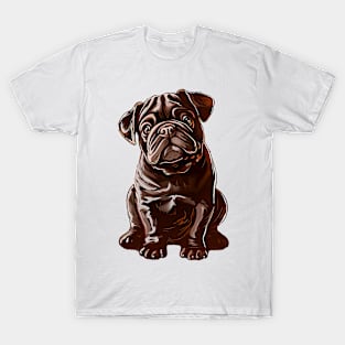 Valentine Bulldog Shaped Chocolate T-Shirt